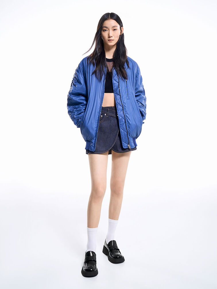 Giselle Strap Chunky Patent Loafers, Black Patent, hi-res
