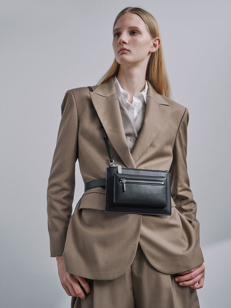 Double Zip Belt Bag, , hi-res