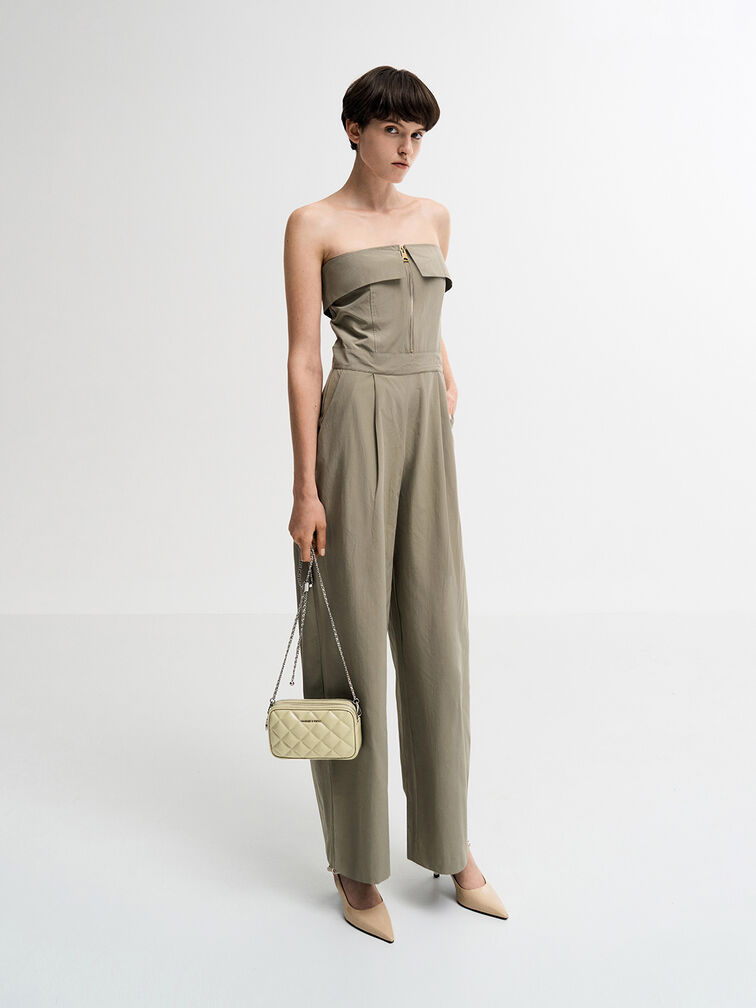 Mini Apfra Quilted Crossbody Bag, Sage Green, hi-res