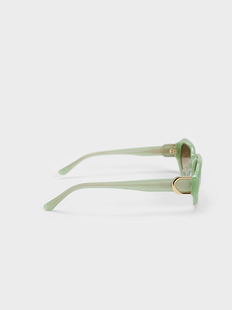 Gabine Recycled Acetate Oval Sunglasses, , hi-res