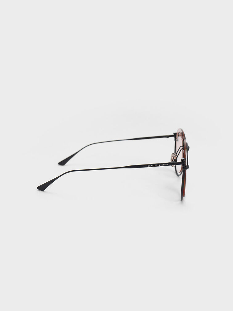 Oversized Wireframe Aviator Sunglasses, , hi-res