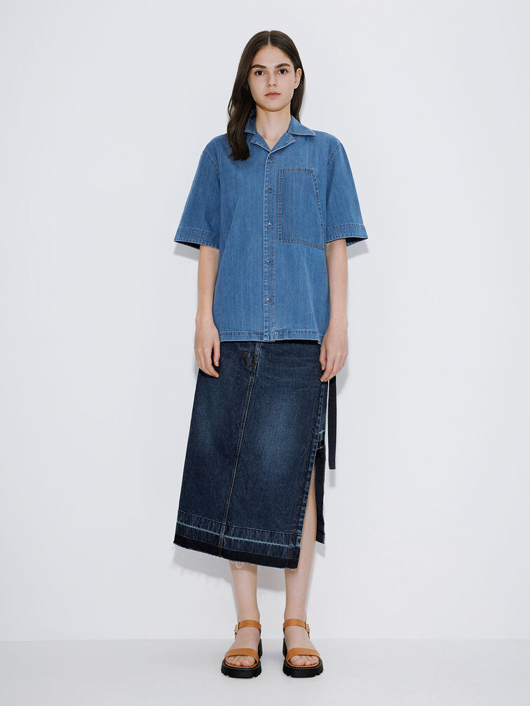 Stitch-Trim Buckled Sandals, , hi-res