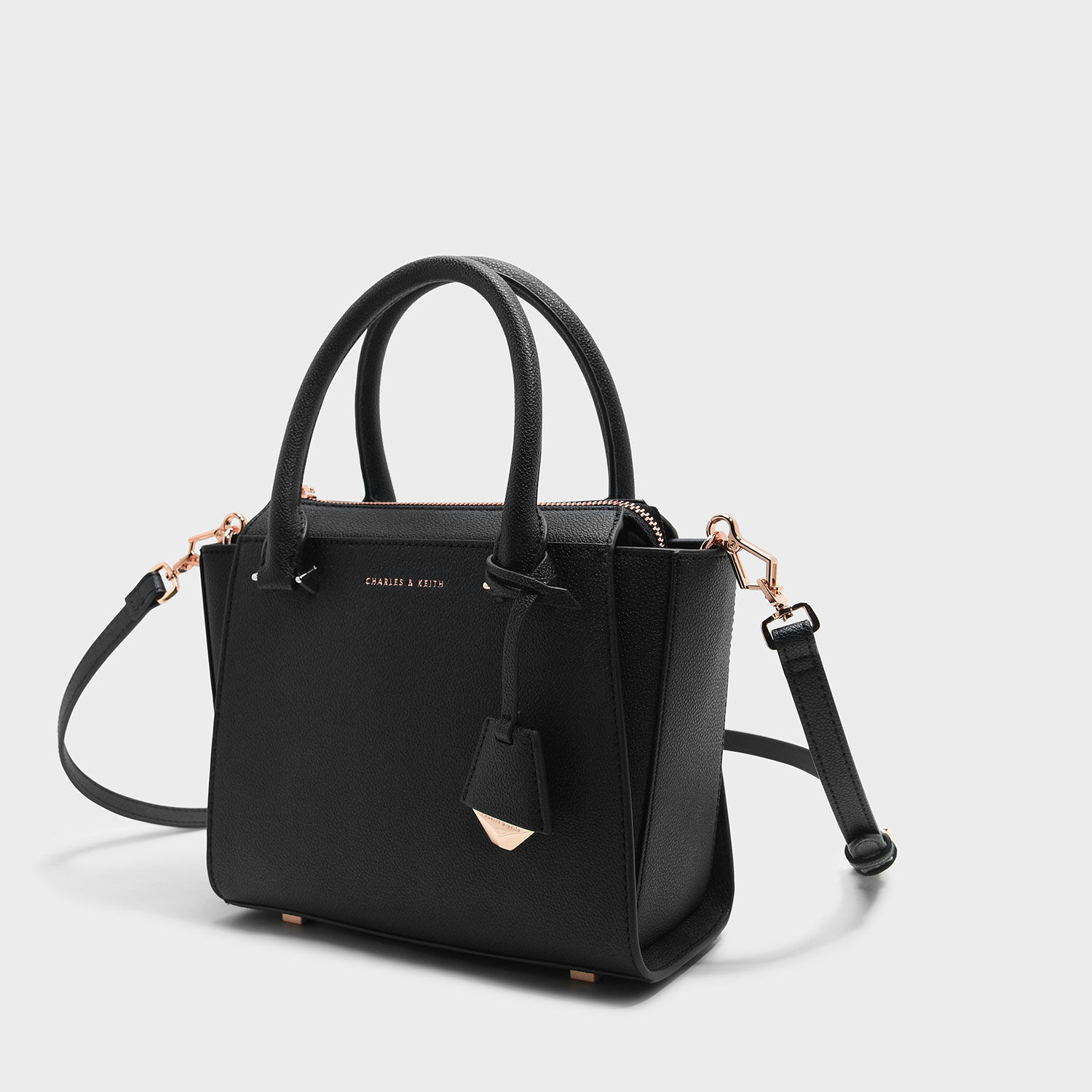 Charles and keith structured city bag clearance