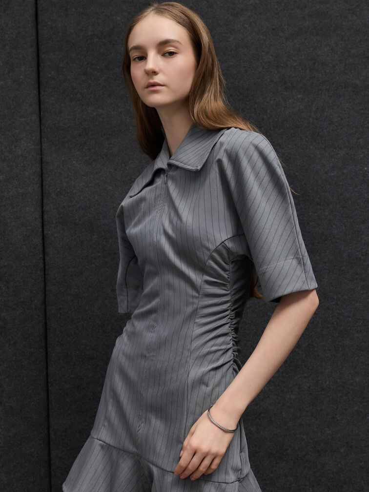 กำไลข้อมือประดับคริสตัลรุ่น Hermione, สีเงิน, hi-res