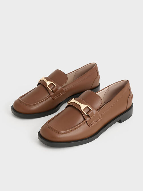 Metallic-Accent Loafers, , hi-res