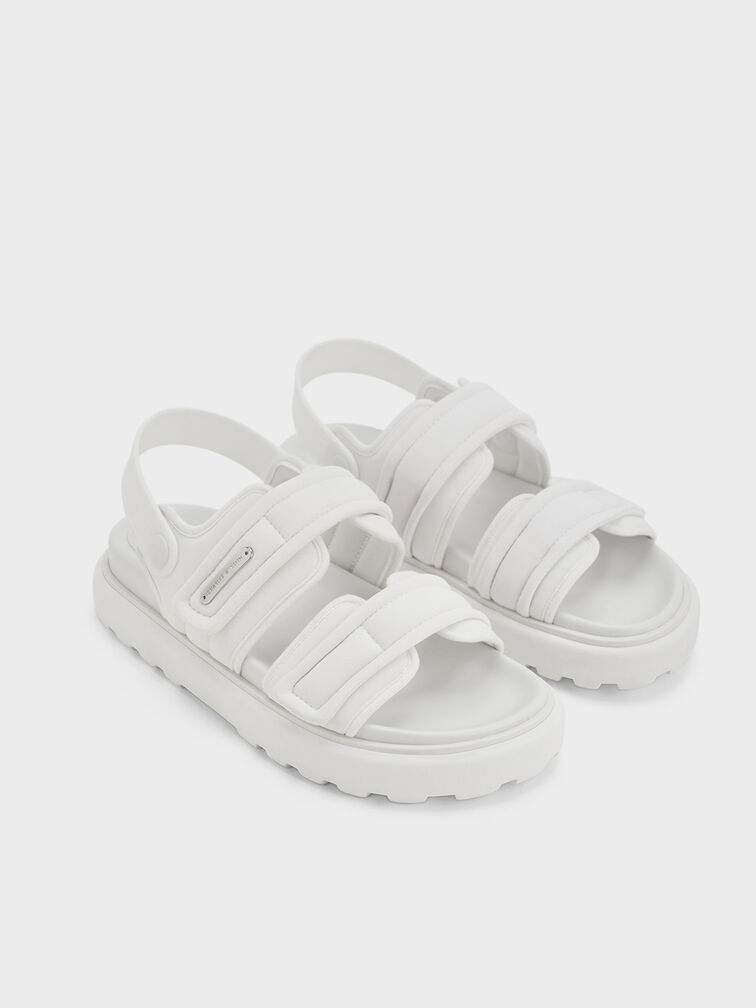 Romilly Puffy Sandals, สีขาว, hi-res