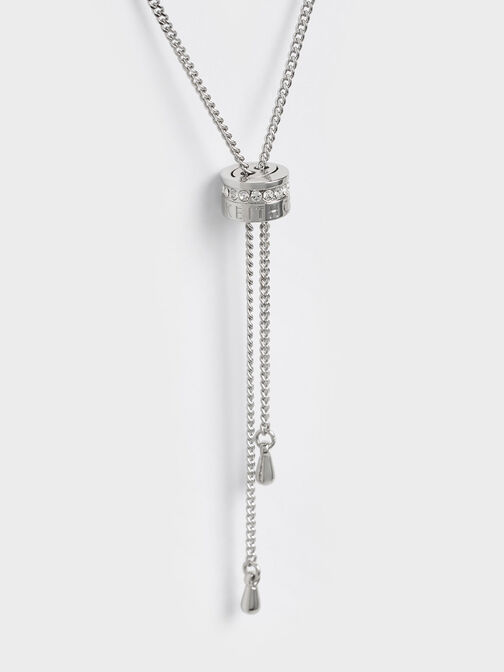 Gabine Swarovski Crystal Necklace, สีเงิน, hi-res