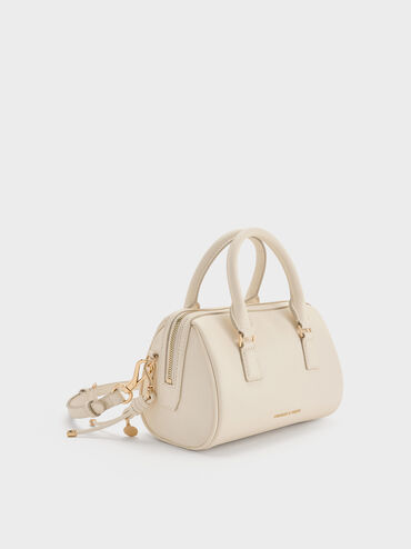 กระเป๋าโบว์ลิ่งรุ่น Everleigh, สีครีม, hi-res