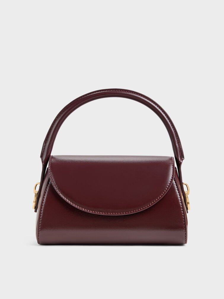 Kaila Front Flap Top Handle Bag, Wineberry Red, hi-res