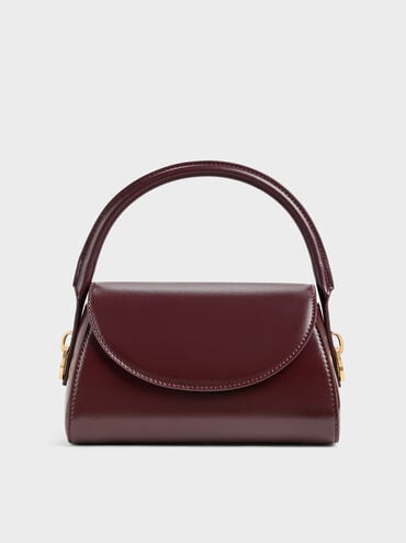 Kaila Front Flap Top Handle Bag, Wineberry Red, hi-res