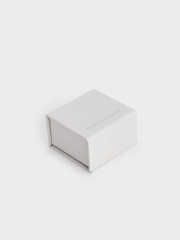 แหวนดีไซน์แบบไขว้ประดับด้วยคริสตัลรุ่น Reverie, สีโรสโกลด์, hi-res