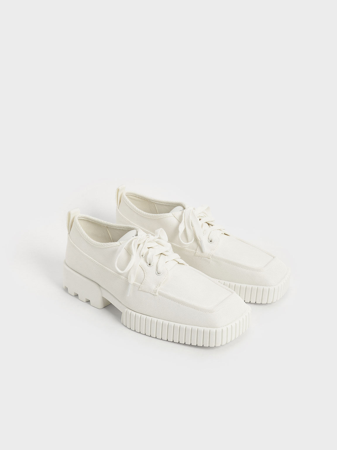 Recycled Polyester Low-Top Sneakers, Cream, hi-res
