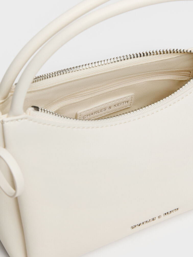 Hazel Bow Top Handle Bag, Cream, hi-res