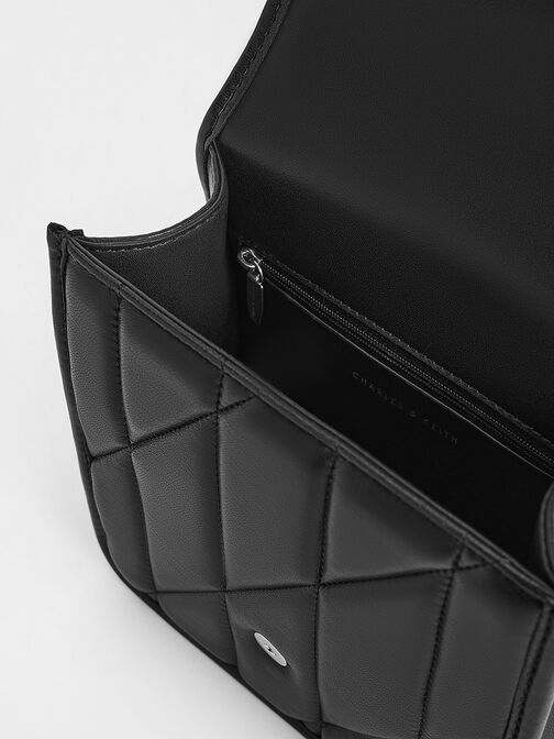 Lin Quilted Belted Backpack, , hi-res