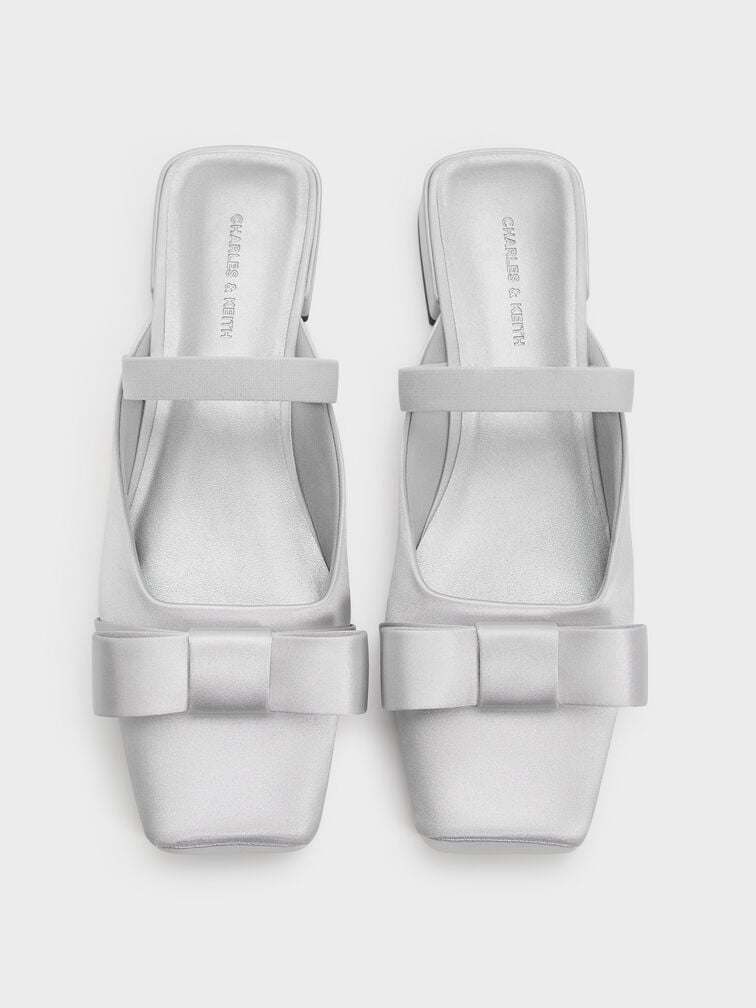 Brantley Bow Mules, Grey, hi-res