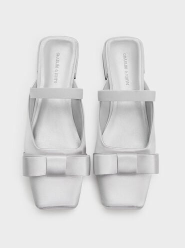 Brantley Bow Mules, Grey, hi-res