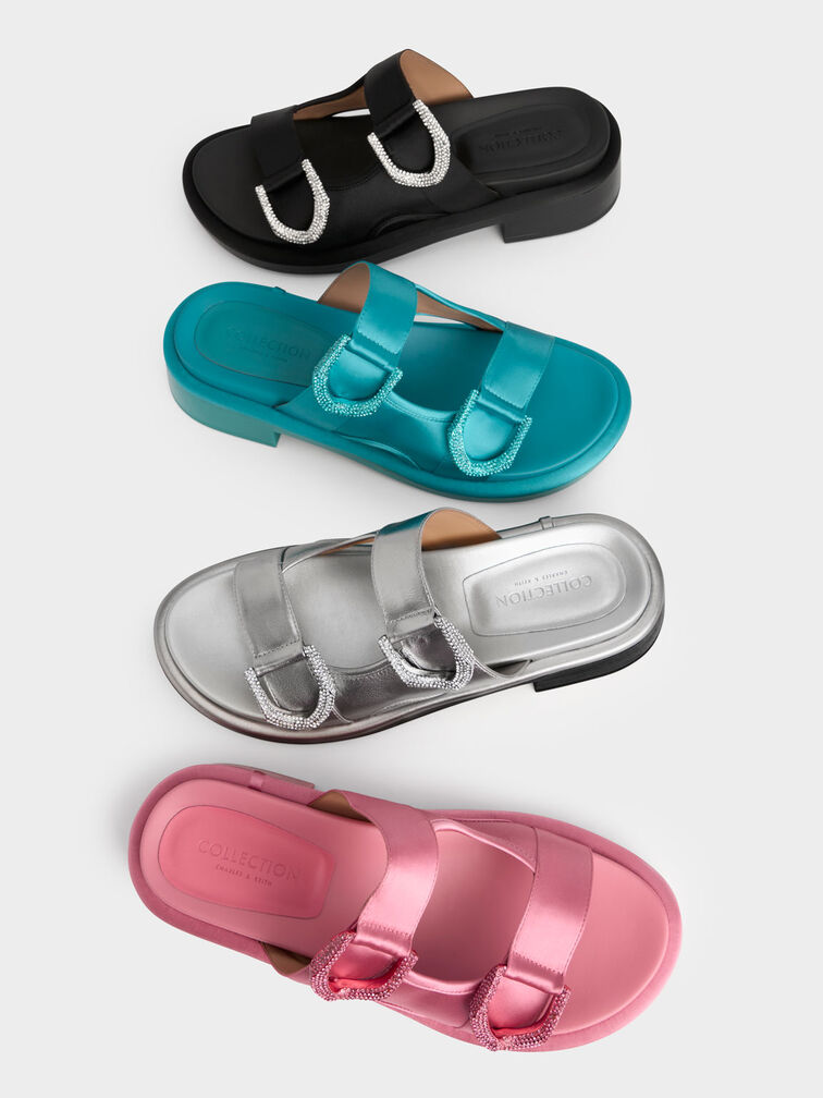 Gabine Recycled Polyester Slides, , hi-res