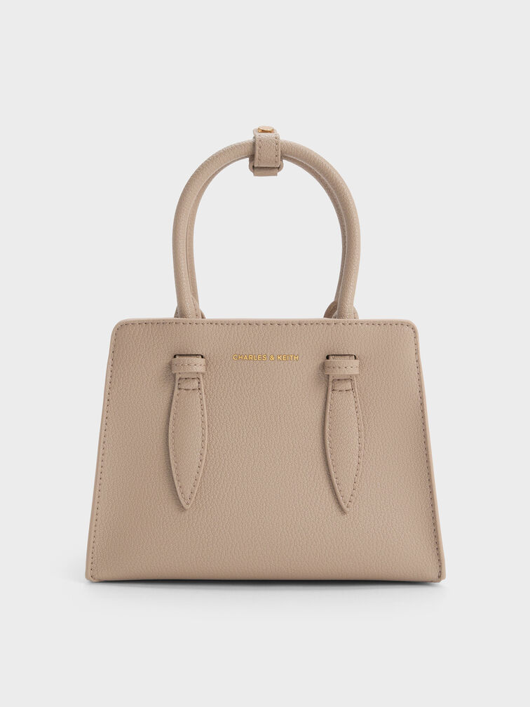 กระเป๋าโท้ททรงสี่เหลี่ยมคางหมูรุ่น Allyn, สีโทป, hi-res