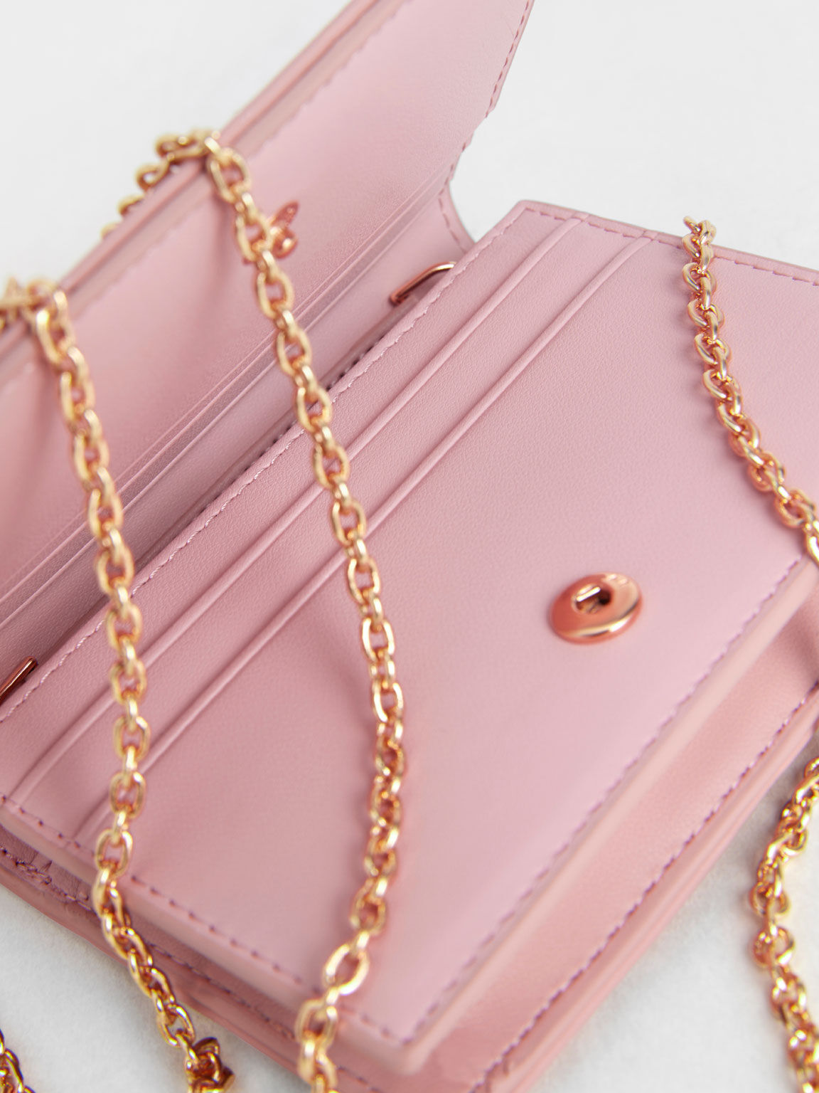 Pink Quilted Mini Short Wallet CHARLES KEITH TH