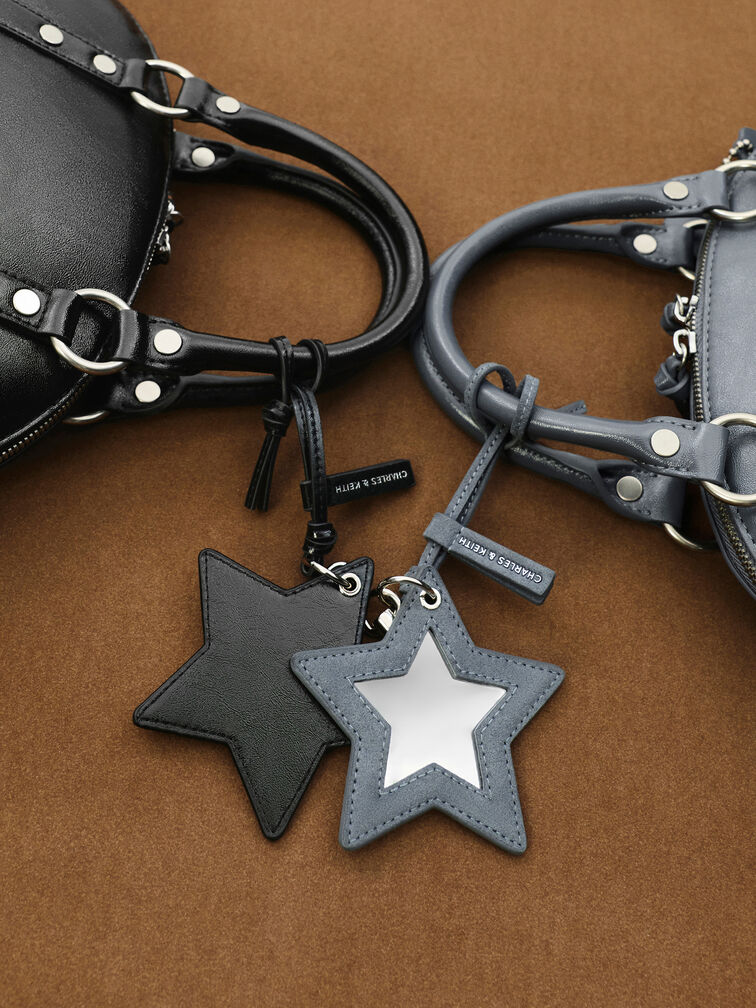 Noane Star Mirror Charm, Noir, hi-res