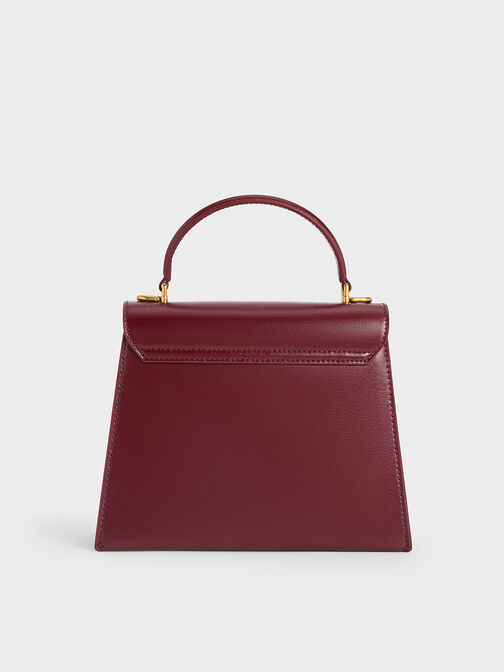 Samantha Envelope Top Handle Bag, Burgundy, hi-res
