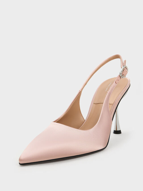 Demi Recycled Polyester Slingback Pumps, , hi-res