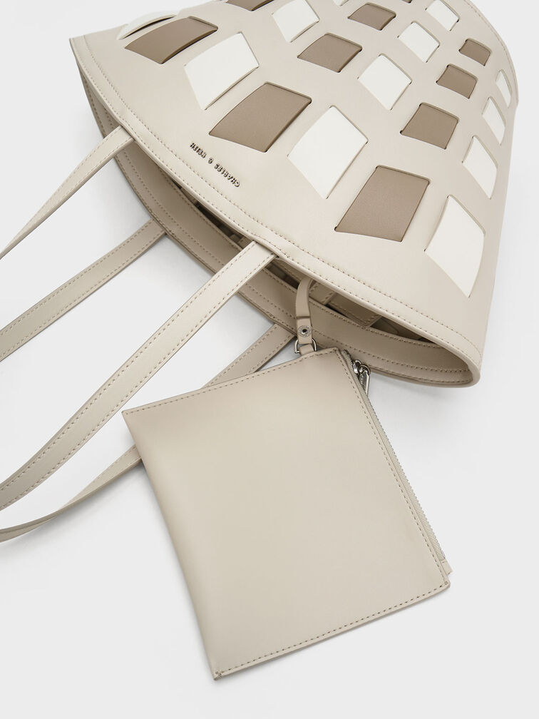 Panelled Tote Bag, , hi-res