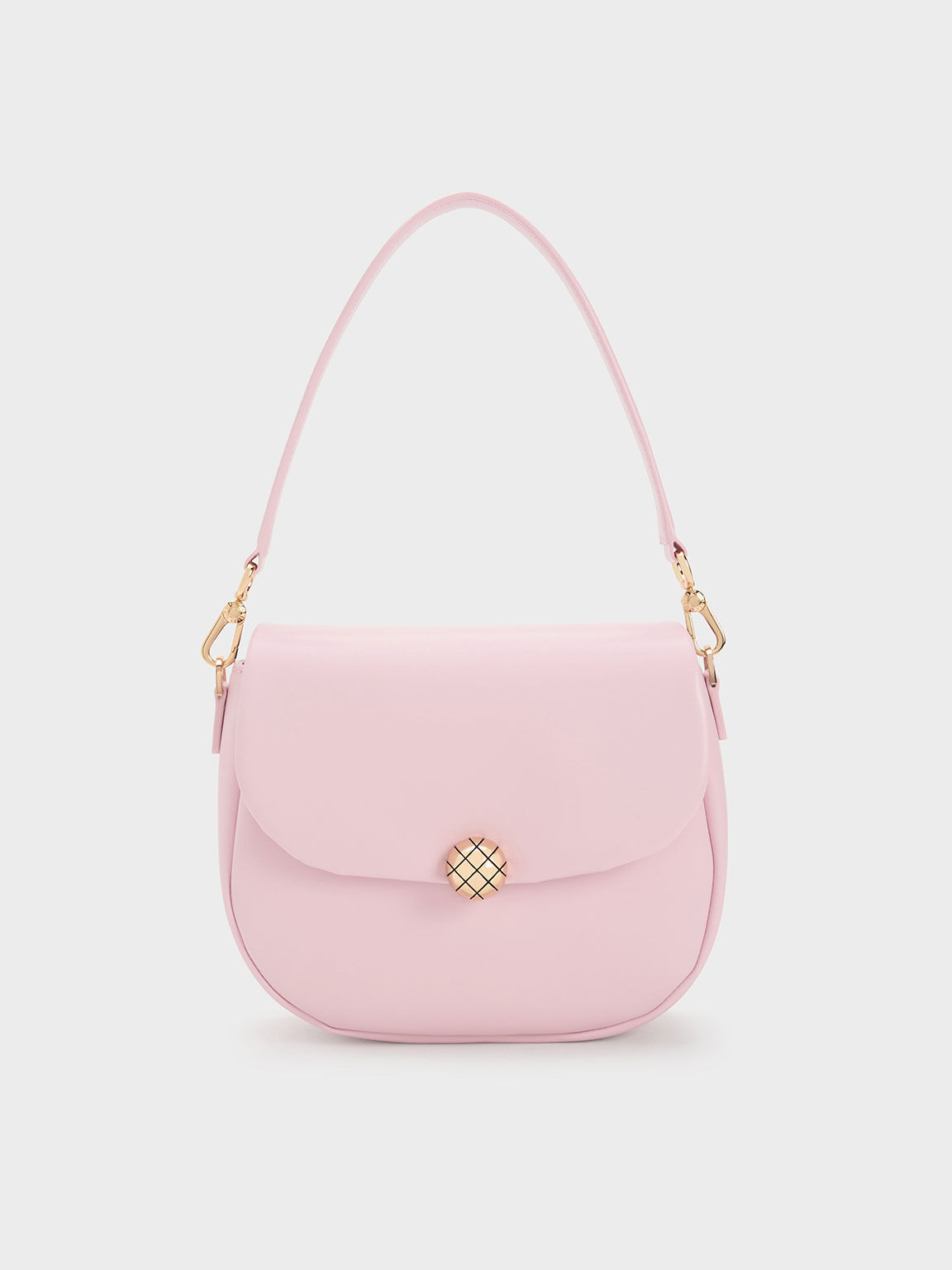 Pink quilted sales crossbody bag