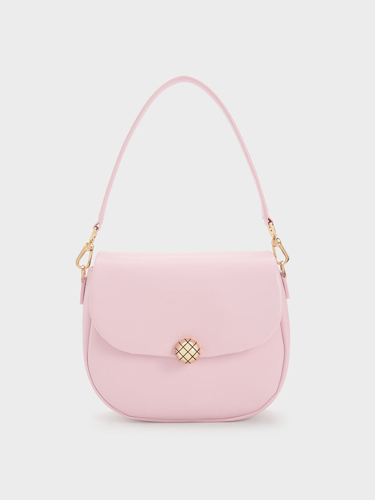 Quilted Ball Curved Crossbody Bag, , hi-res