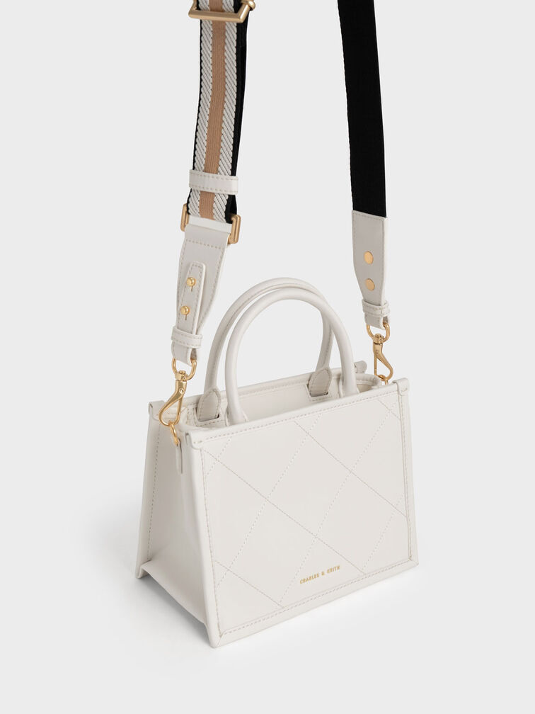 Celia Quilted Double Handle Tote Bag, , hi-res