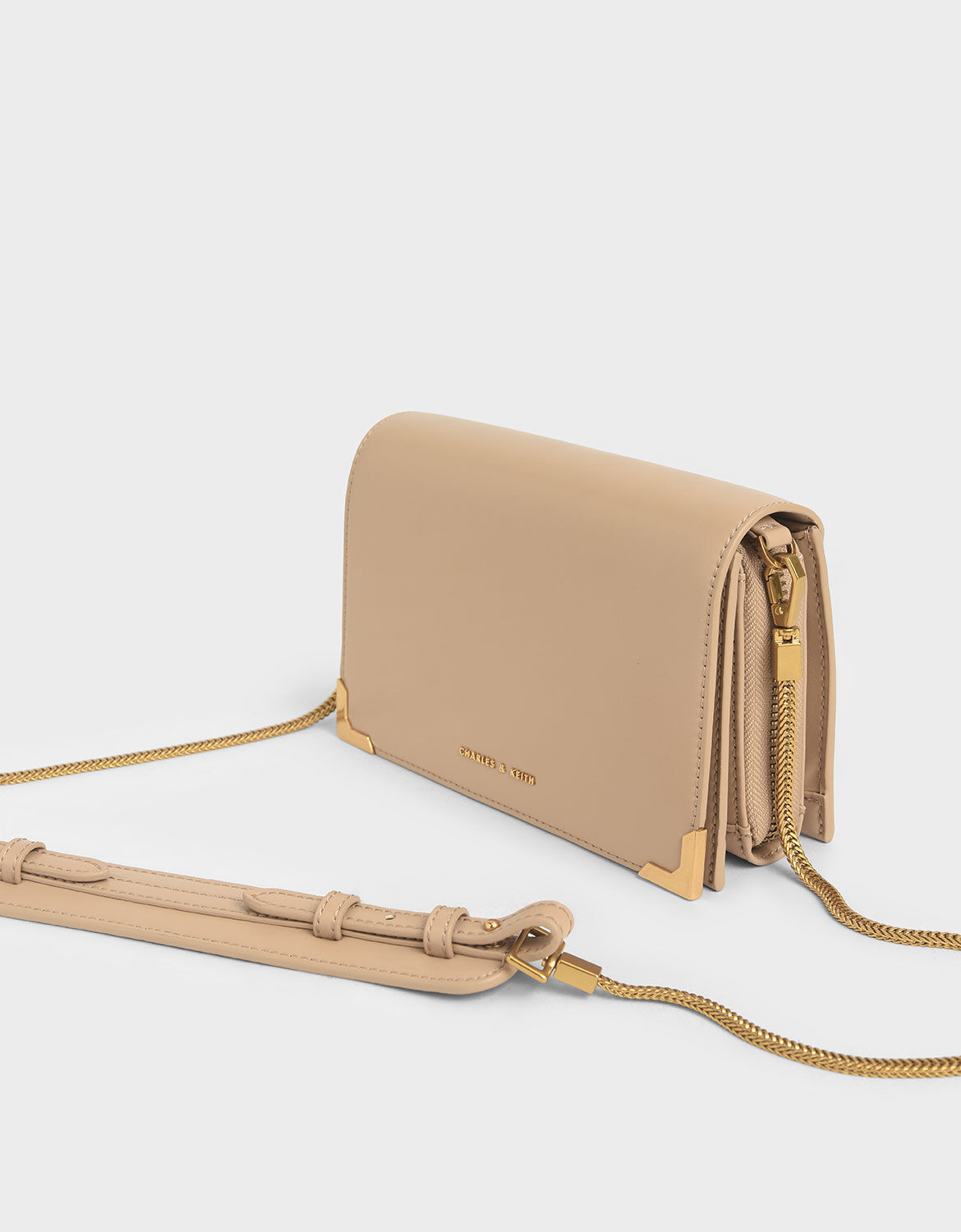 Charles & keith store metallic edge crossbody bag
