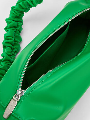 Cosette Ruched Handle Bag, สีเขียว, hi-res