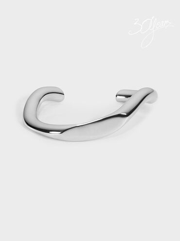 Gabine Sculptural Cuff Bracelet, Silver, hi-res