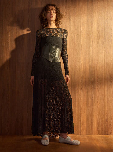 รองเท้าส้นเตี้ยทรงแมรี่เจนผ้าสักหลาดตกแต่งโบว์พร้อมสายคาดขนเฟอร์รุ่น Winona, สีเทาอ่อน, hi-res