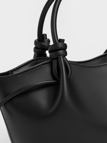 Sammie Knotted-Handle Tote Bag, Black, hi-res
