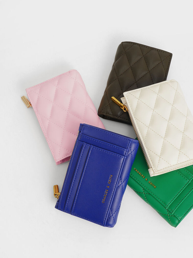 Lillie Quilted Mini Wallet, สีชมพู, hi-res