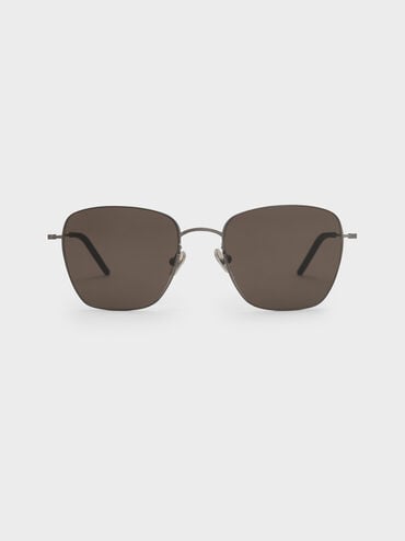 Miranda Square Sunglasses, Black, hi-res