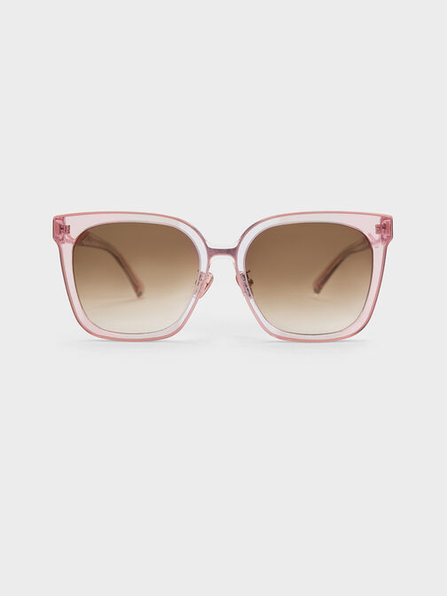 Open Wire Square Acetate Sunglasses, , hi-res