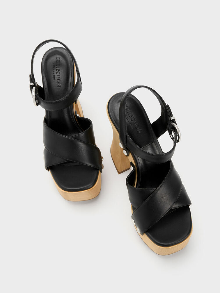 Tabitha Leather Crossover Sandals, , hi-res