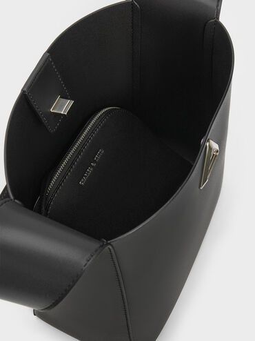 Trice Metallic Accent Large Hobo Bag, Noir, hi-res
