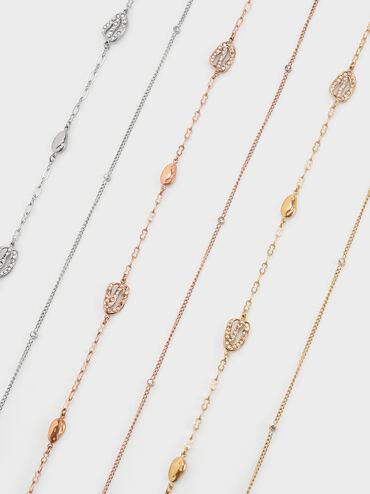Aine Crystal Double-Chain Necklace, Silver, hi-res