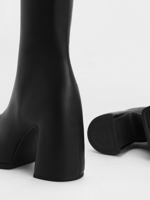 Pixie Platform Ankle Boots, สีดำ, hi-res