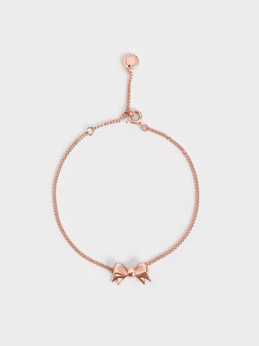 Paige Ribbon Bracelet, Rose Gold, hi-res