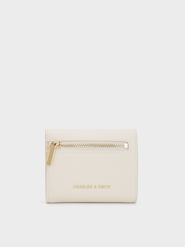Marlowe Short Envelope Wallet, Cream, hi-res