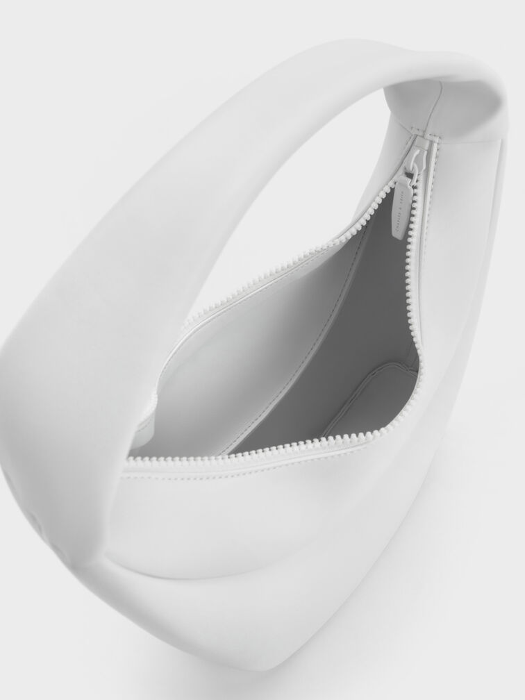 Elongated Curved Hobo Bag, , hi-res