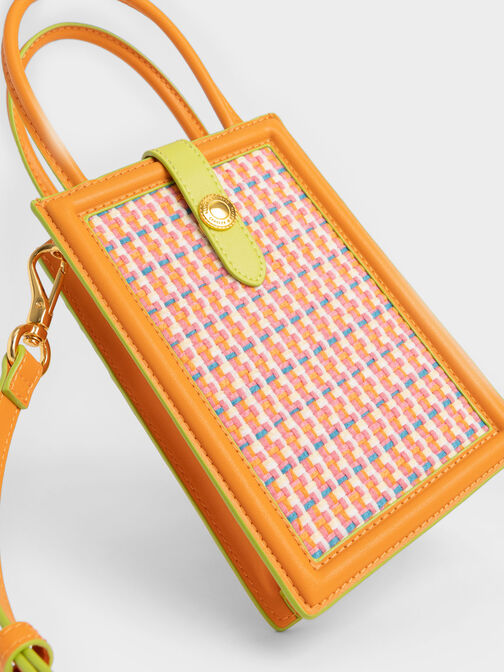 Este Belted Tweed Phone Pouch, , hi-res