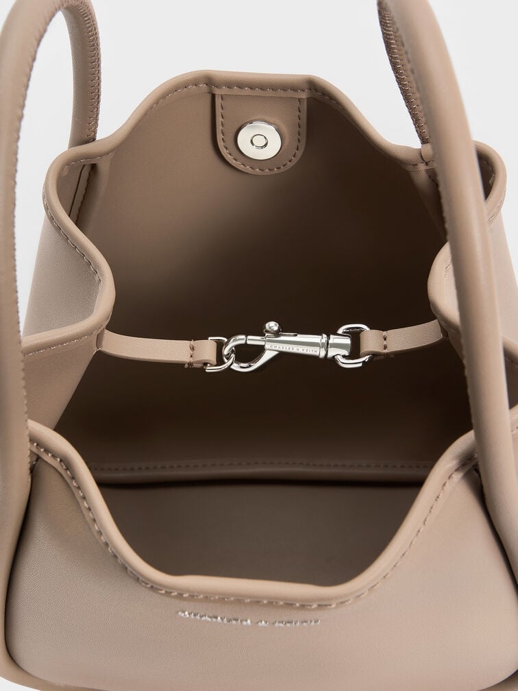 กระเป๋าโท้ทขนาดมินิดีไซน์ขอบรุ่น Lyla, สีโทป, hi-res