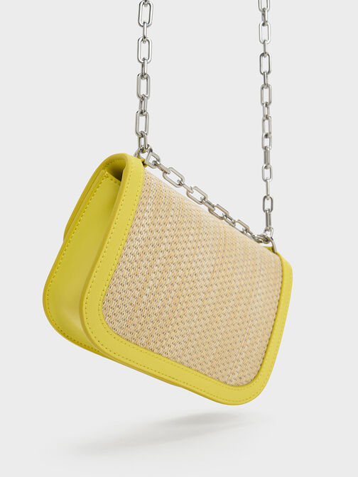 Charlot Raffia Chain Strap Bag, , hi-res