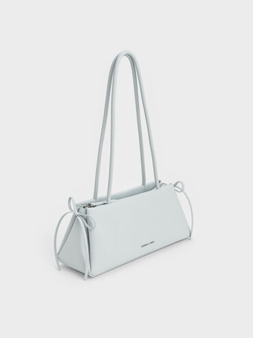 Hazel Bow Elongated Trapeze Shoulder Bag, Sea Salt Blue, hi-res