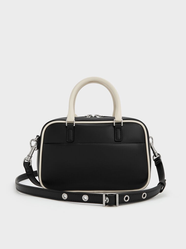 กระเป๋าทรงโบว์ลิ่งดีไซน์แบบทูโทนไซซ์มินิรุ่น Sianna, สีมัลติ, hi-res